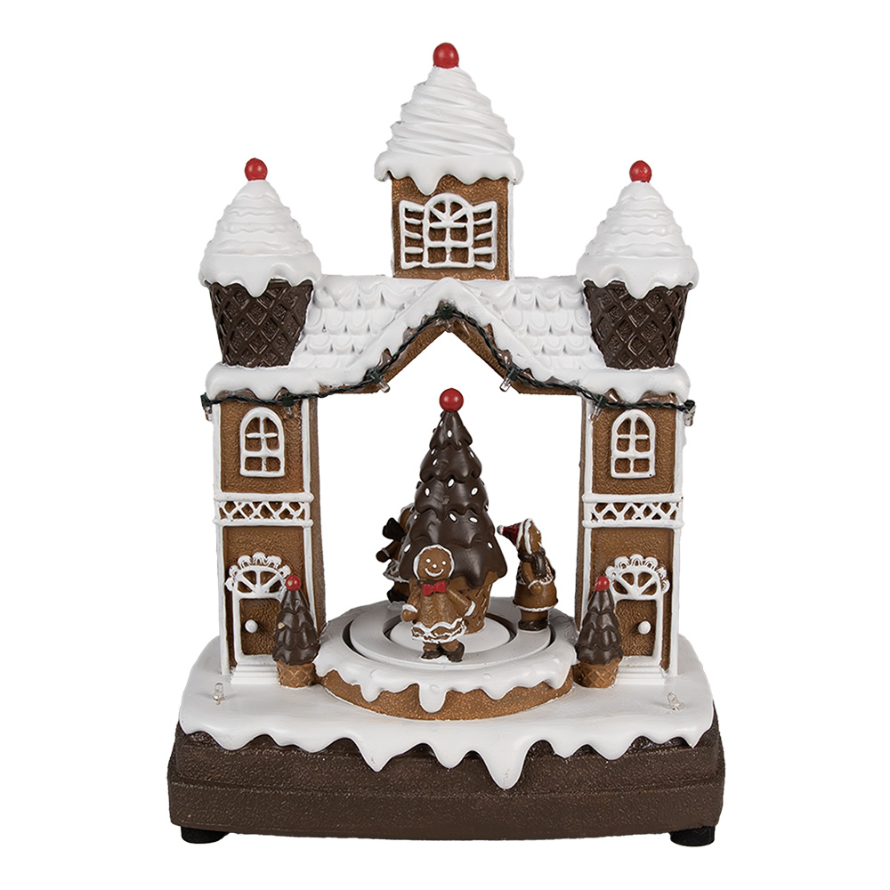 [6PR4312] Muziekdoos huisje/kerstboom LED 20x11x27 cm