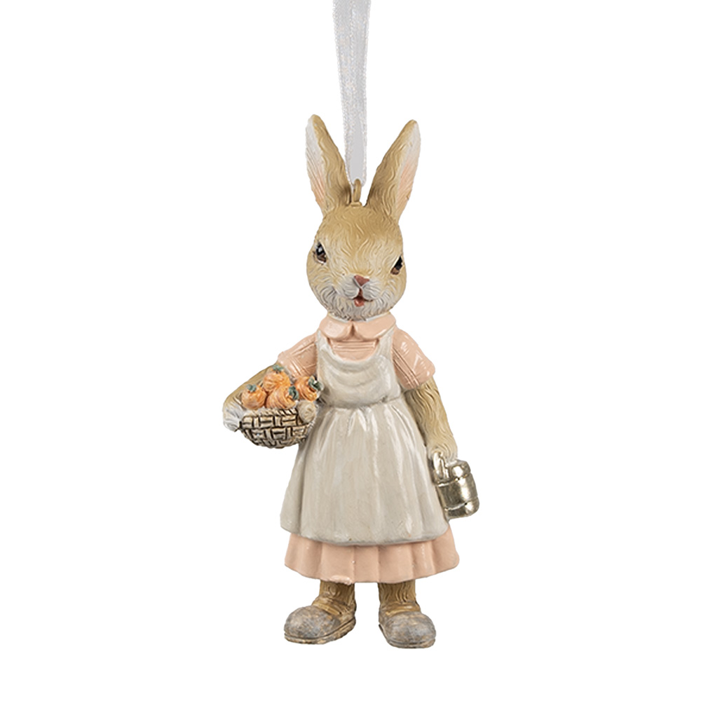 [6PR4404] Decoratie hanger konijn 6x3x12 cm