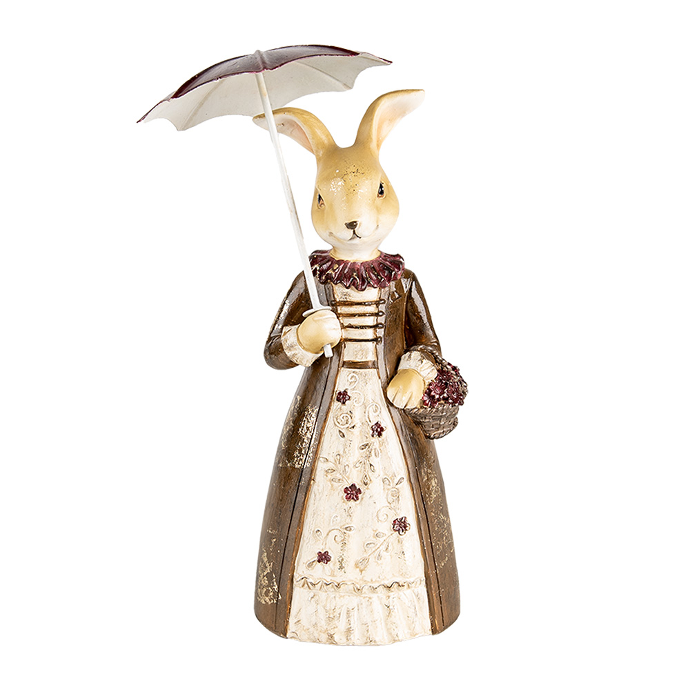 [6PR4414] Decoratie konijn 12x9x21 cm