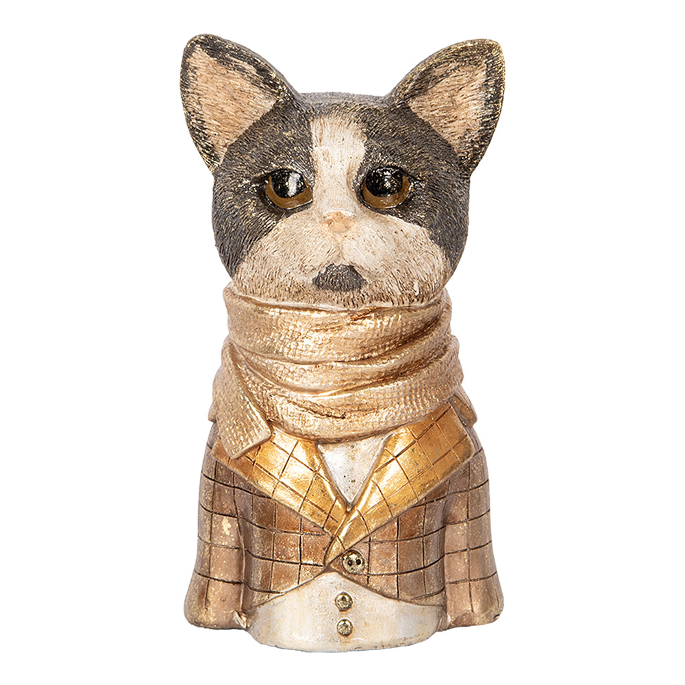 [6PR5073] Decoratie buste kat 14x12x23 cm