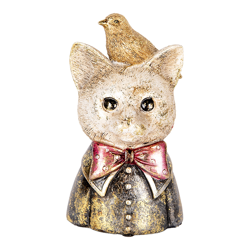 [6PR5079] Decoratie buste kat 11x9x18 cm