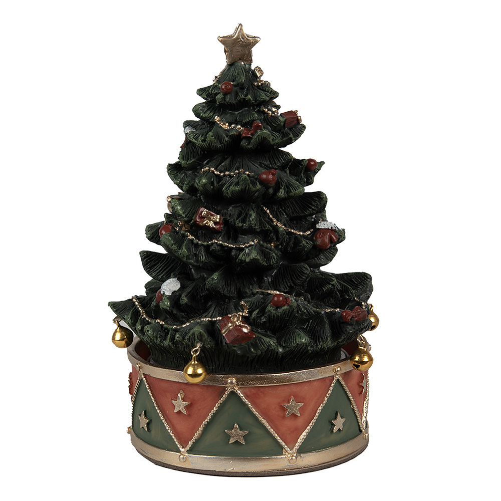 [6PR5100] Muziekdoos kerstboom Ø 12x18 cm