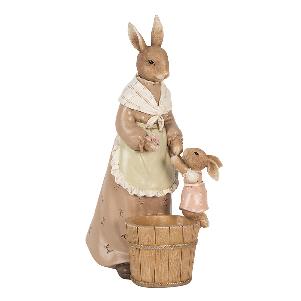 [6PR5124] Decoratie bloempot konijn 13x10x24 cm