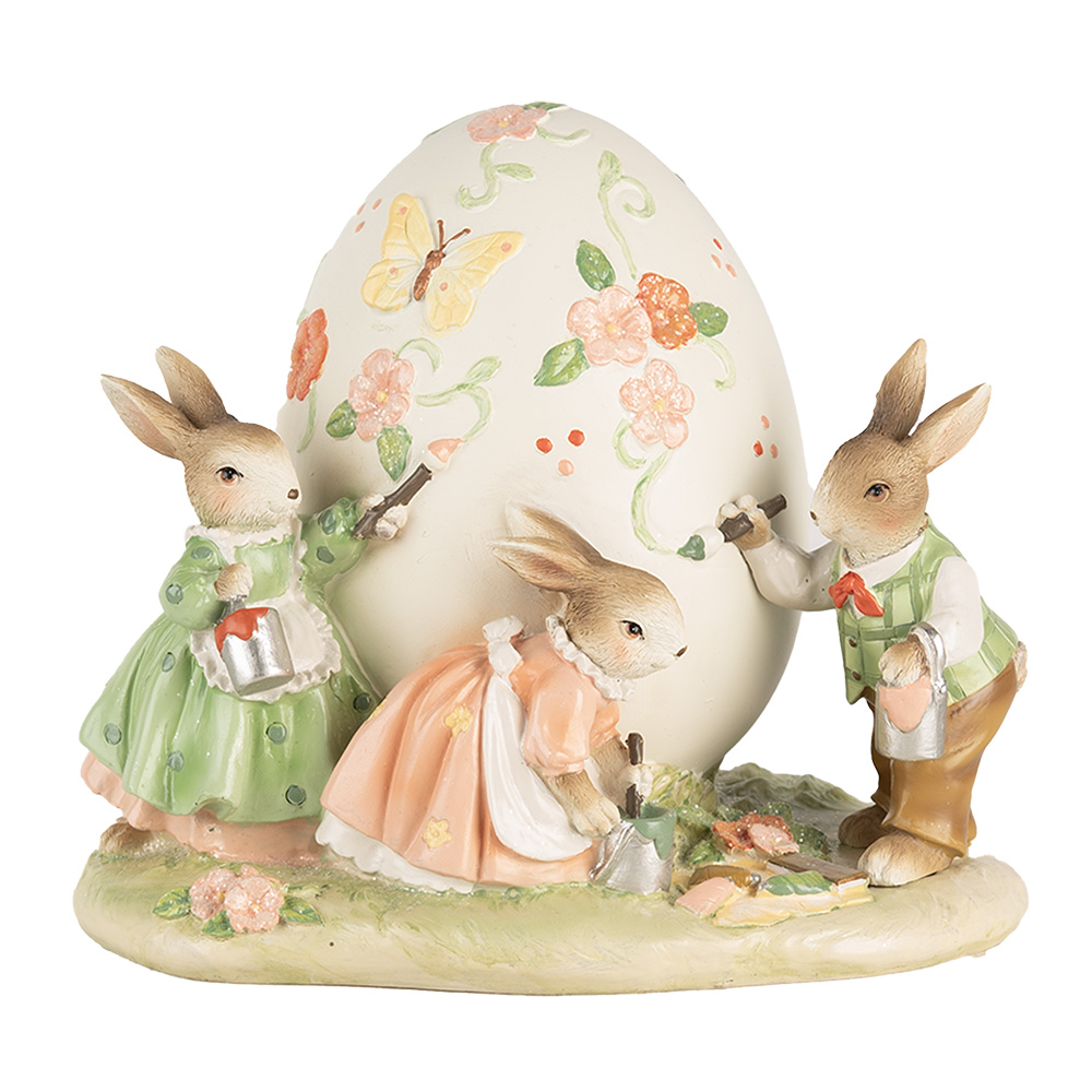 [6PR5147] Decoratie konijnen 22x17x18 cm