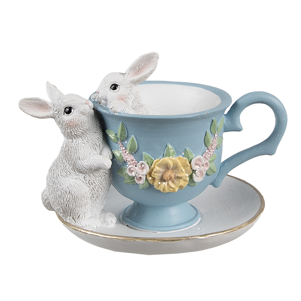 [6PR5178] Decoratie konijnen 13x16x12 cm