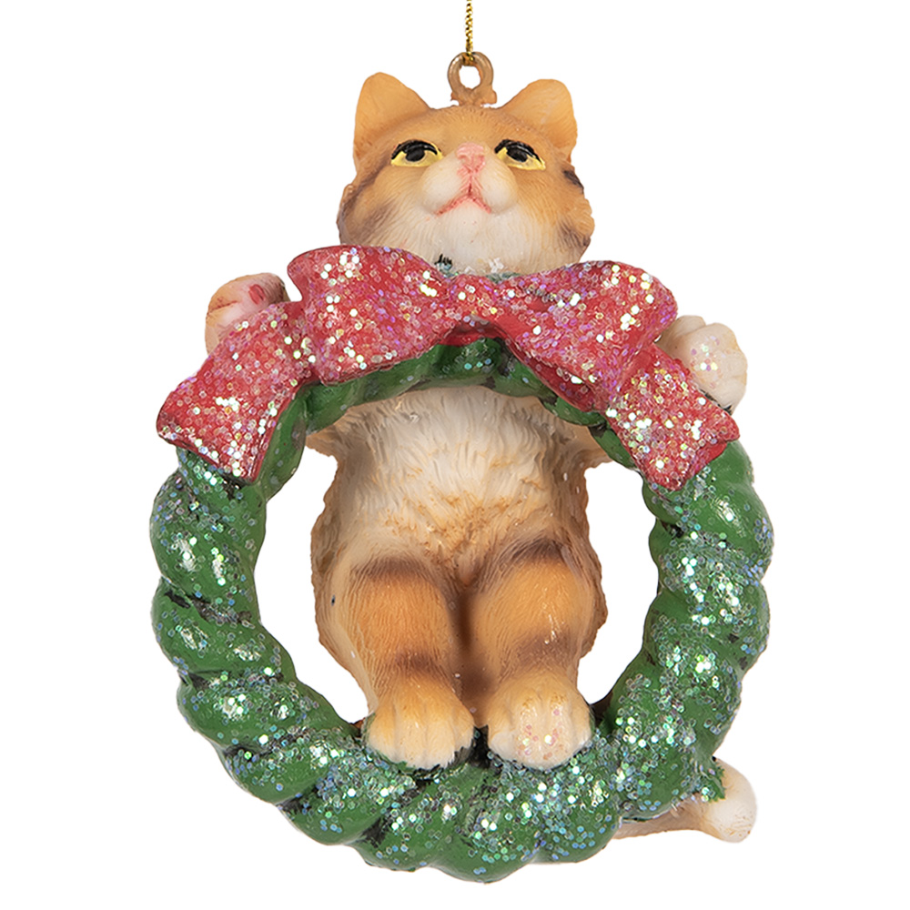 [6PR5313] Decoratie hanger kat 6x5x9 cm