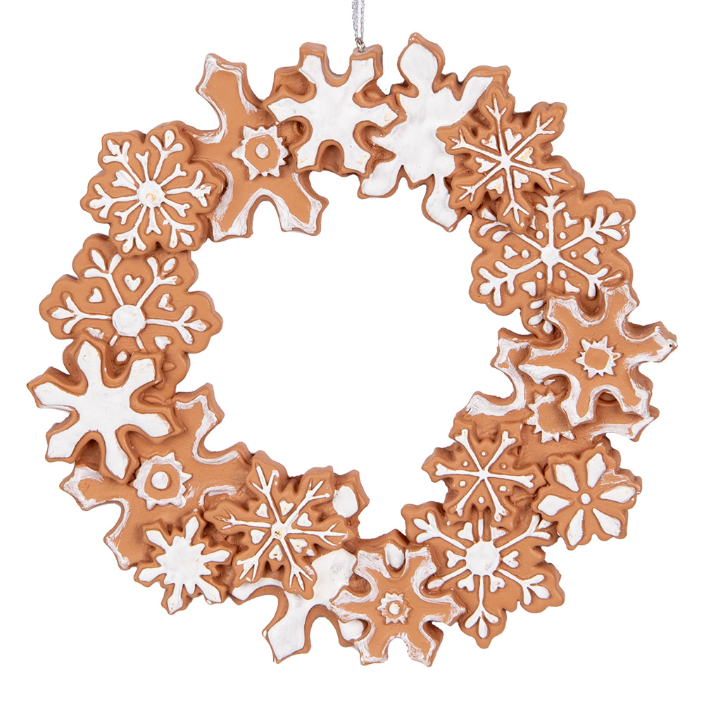 [6PR5321] Decoratie hanger krans Ø 18x2 cm