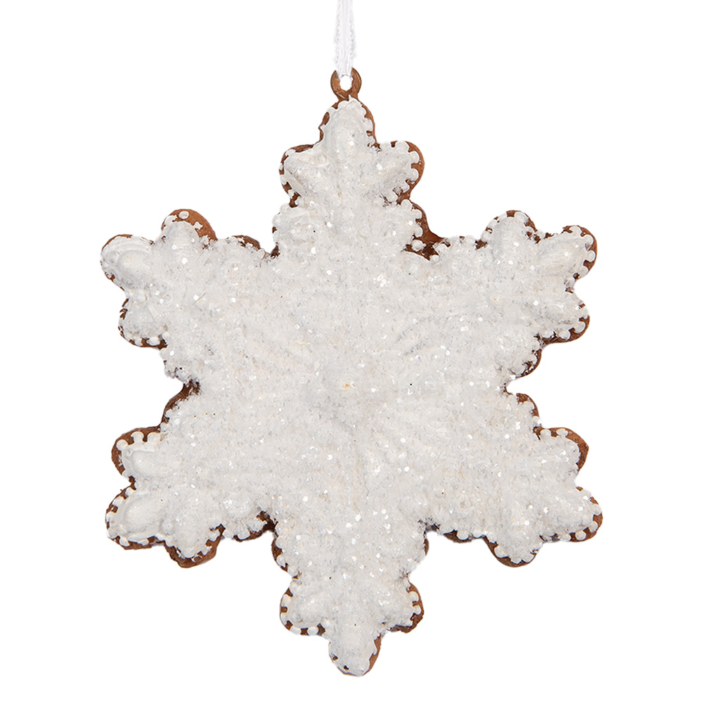 [6PR5358] Decoratie hanger sneeuwvlok 9x1x10 cm