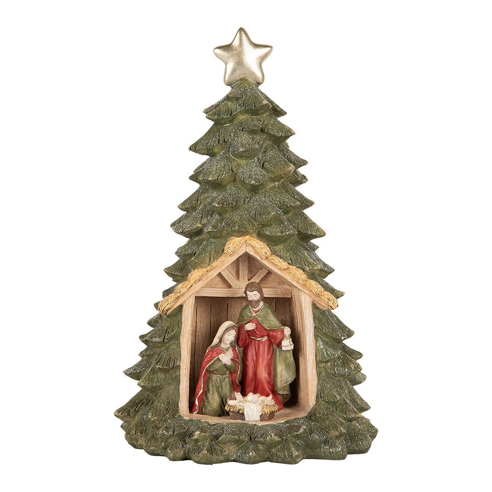 Decoratie kerstboom met LED Ø 15x24 cm