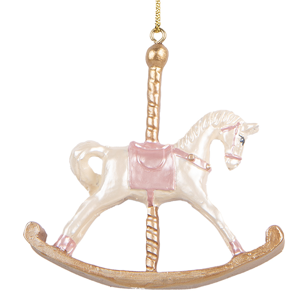 [6PR5412] Decoratie hanger hobbelpaard 8x2x7 cm