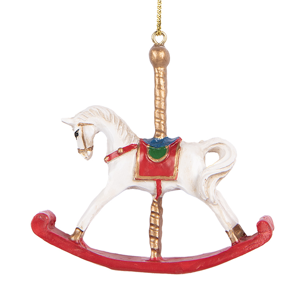 Decoratie hanger hobbelpaard 8x2x7 cm