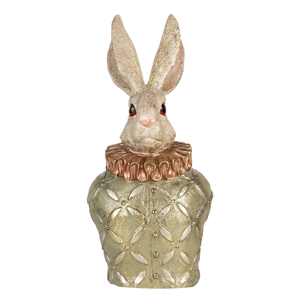 Decoratie buste konijn 19x14x40 cm