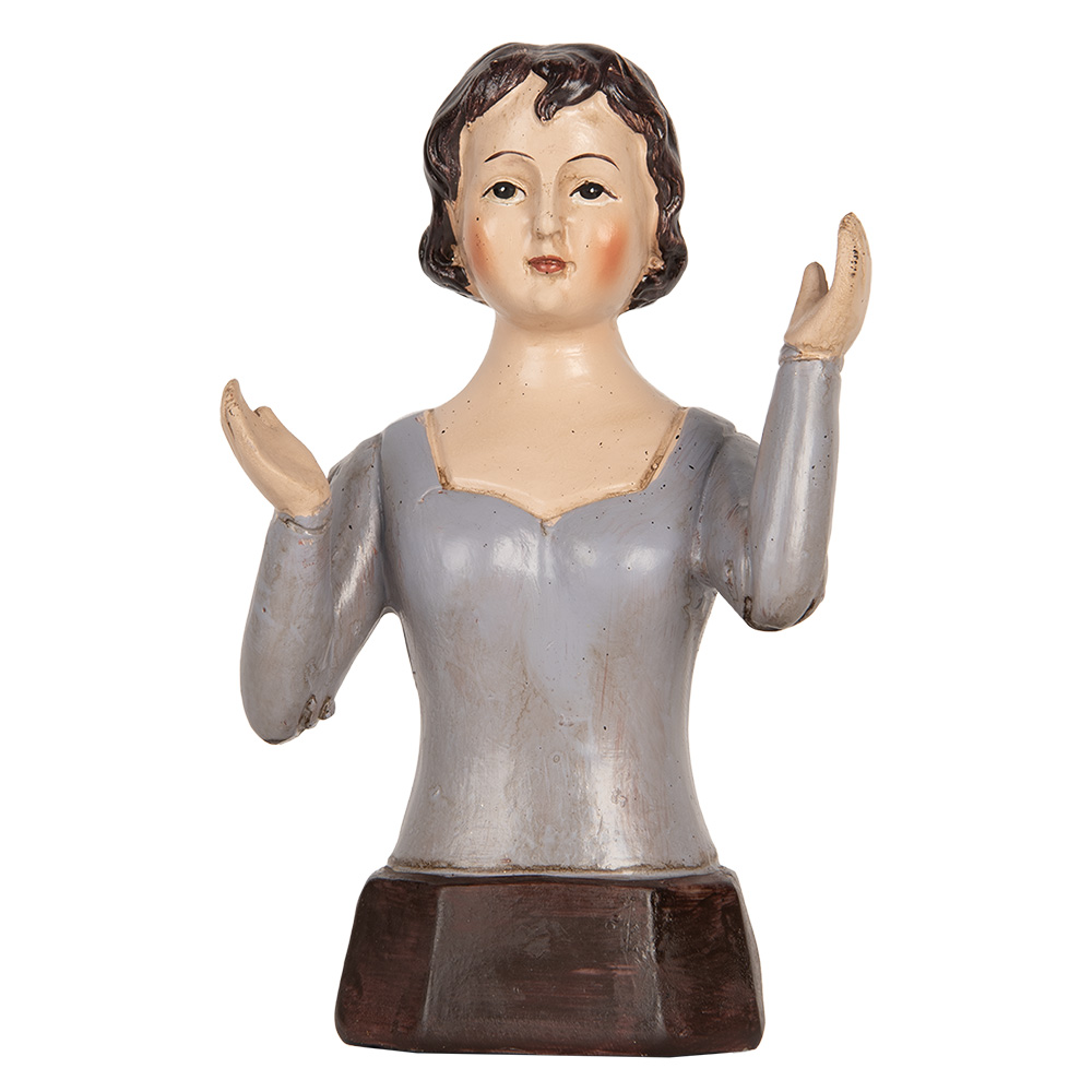 [6PR5554] Decoratie buste vrouw 12x9x20 cm