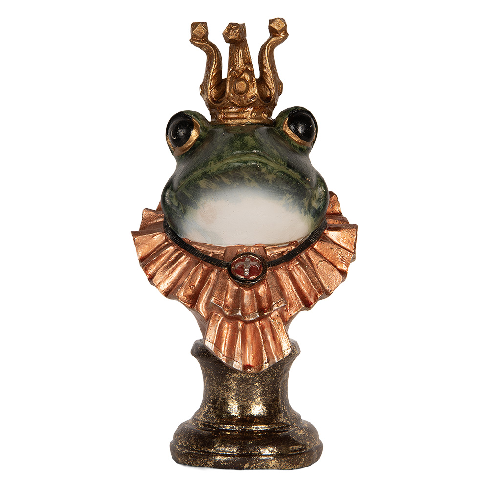 [6PR5566] Decoratie buste kikker 12x11x22 cm