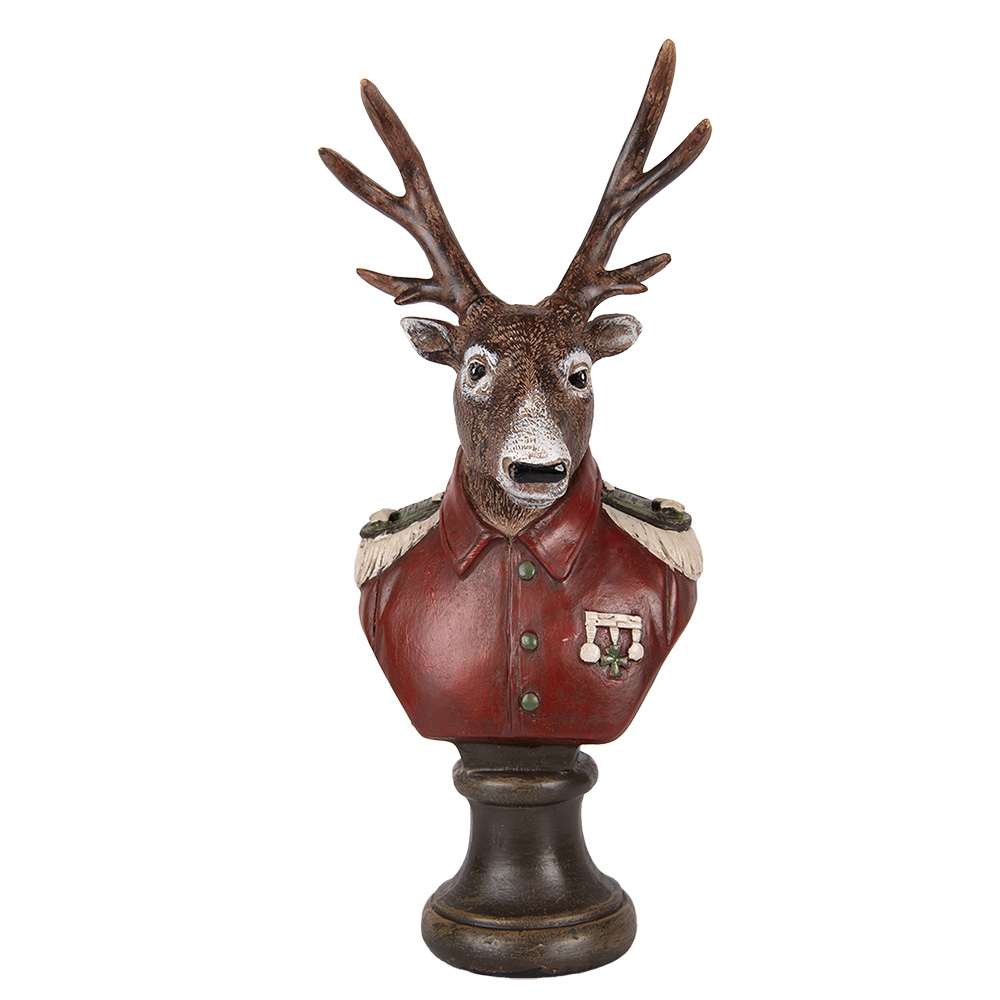 [6PR5593] Decoratie buste rendier 12x10x27 cm