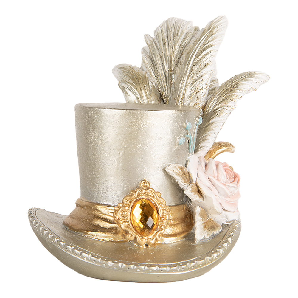 [6PR5639] Decoratie hoed 13x11x13 cm