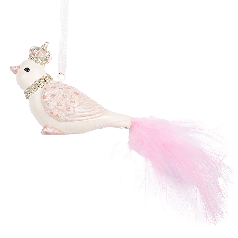 Decoratie hanger vogel 8x5x5 cm