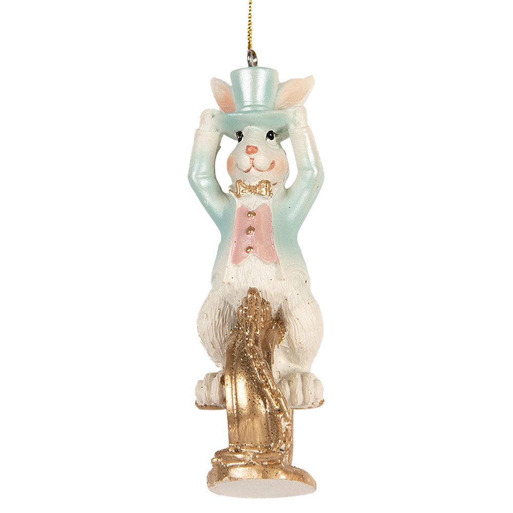 [6PR5711] Decoratie hanger konijn 4x4x10 cm