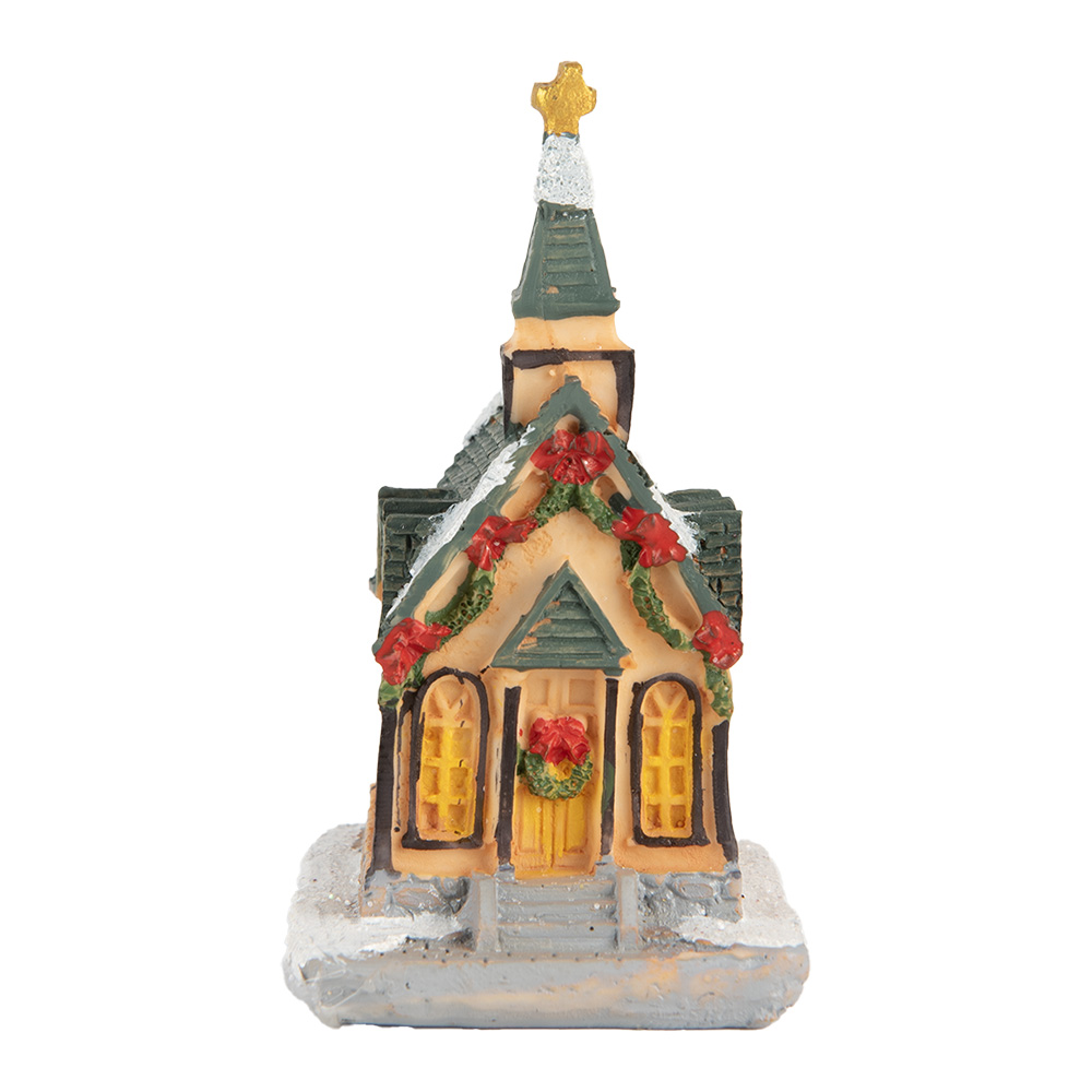 [6PR5736] Decoratie huisje met LED 6x5x9 cm