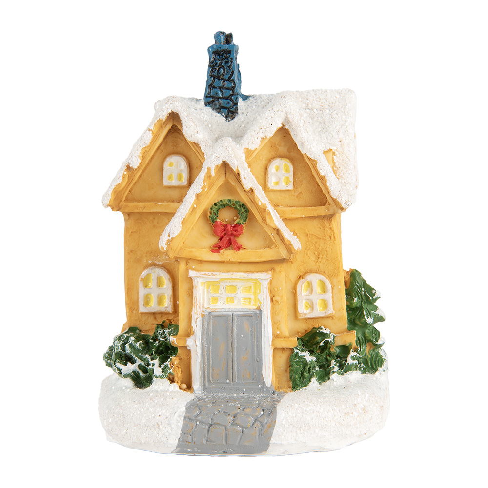 [6PR5738] Decoratie huisje met LED Ø 6x9 cm