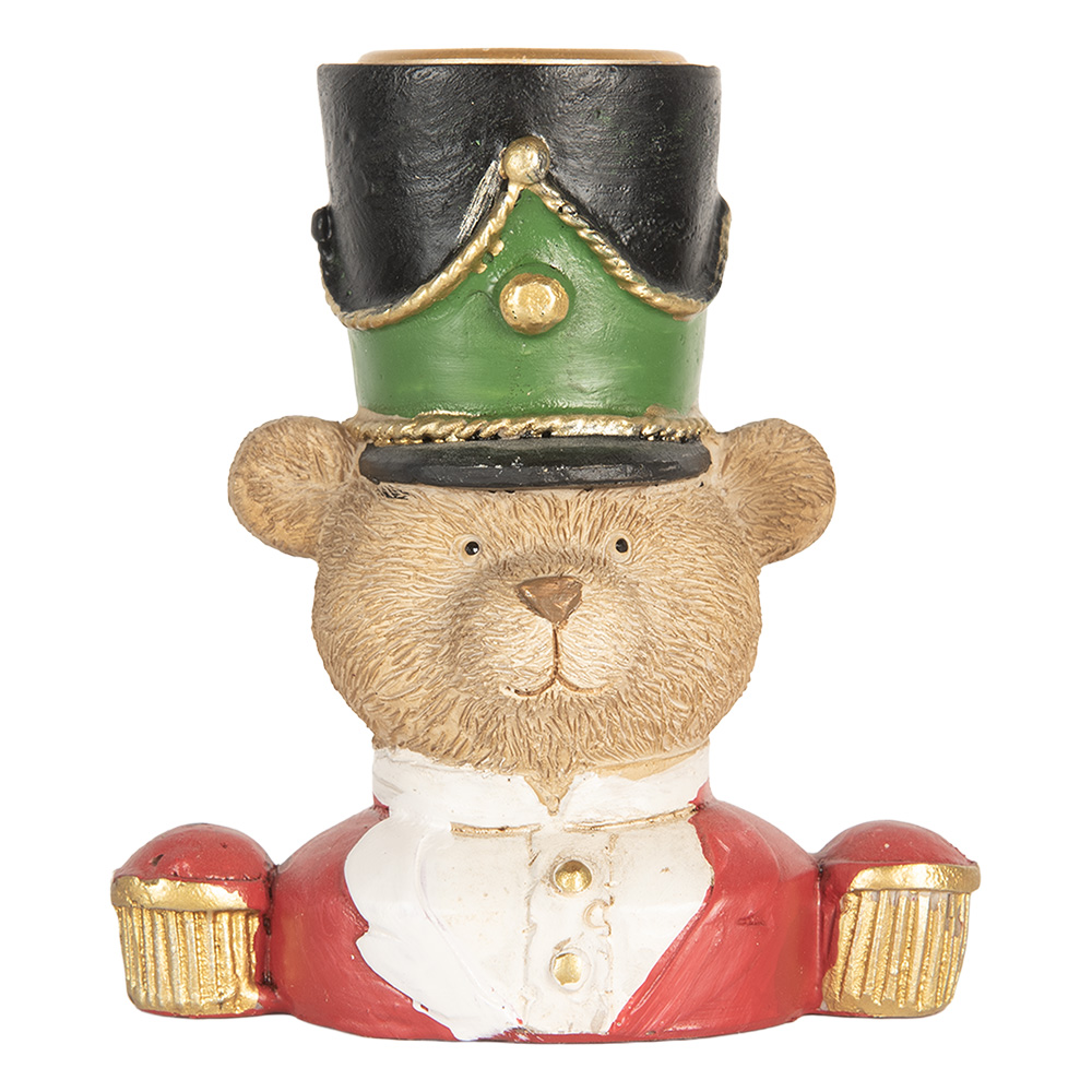 [6PR5752] Kandelaar beer 9x6x10 cm