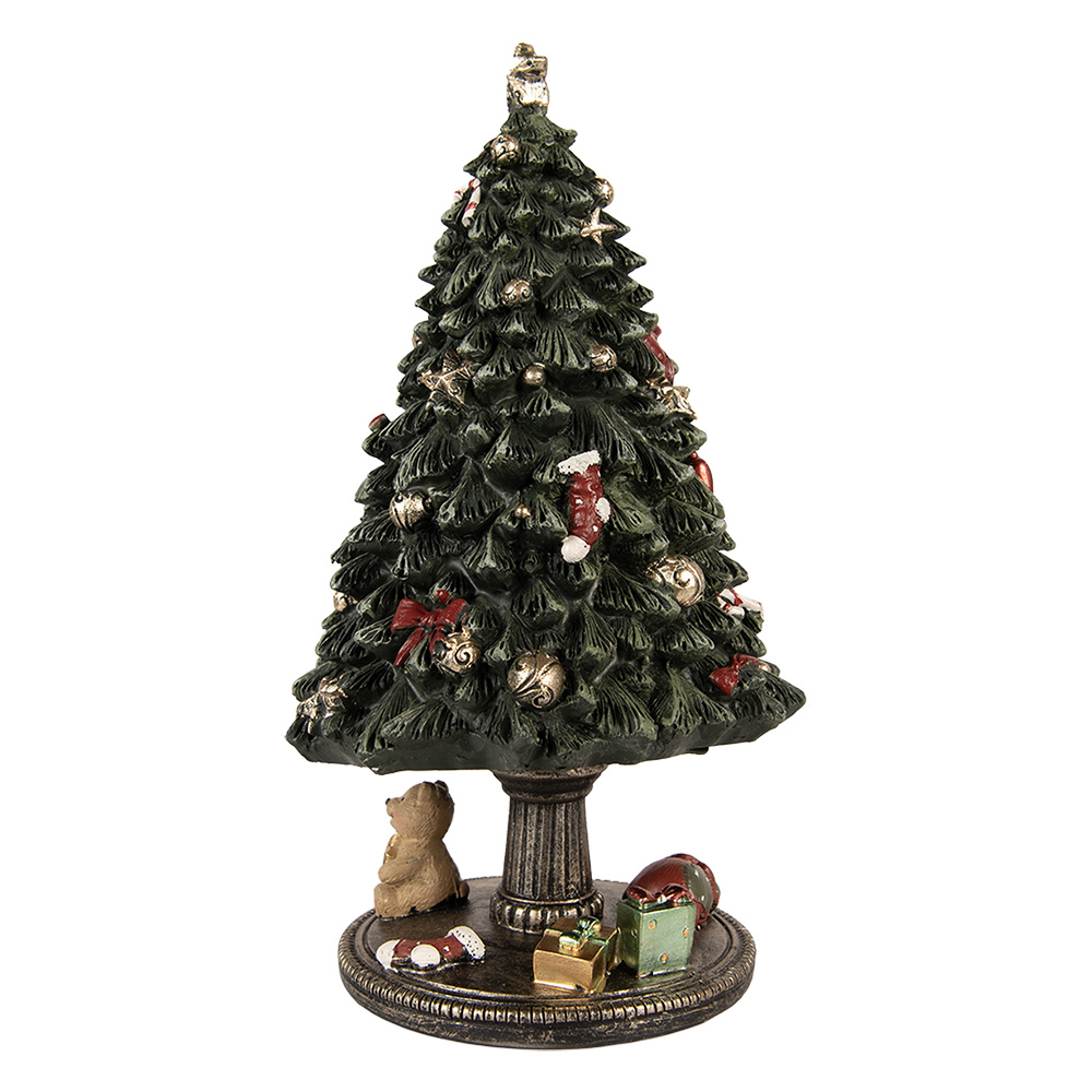 [6PR5875] Muziekdoos kerstboom Ø 13x23 cm