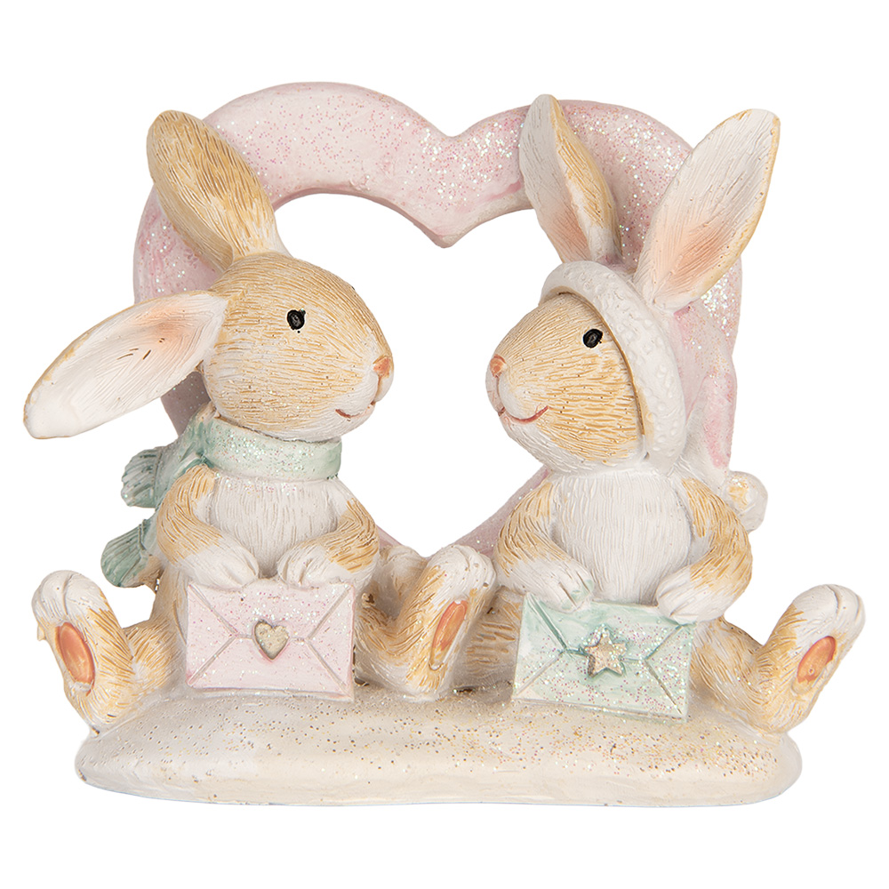 Decoratie konijnen 11x6x9 cm