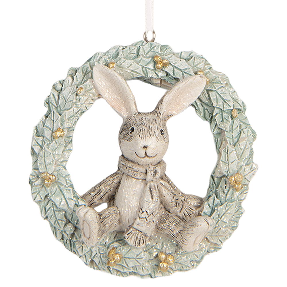 [6PR5889] Decoratie hanger konijn 8x3x8 cm