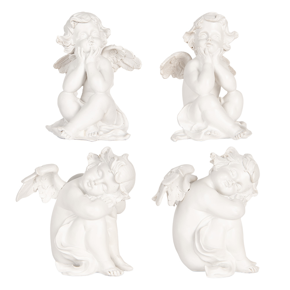 [6PR5914] Decoratie engelen (set van 4) 16x14x19 cm