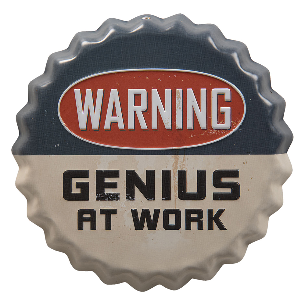 Tekstbord Ø 13x2 cm