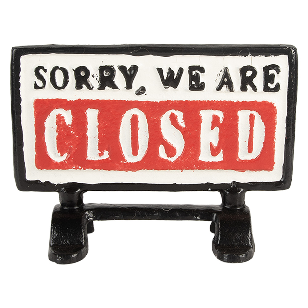 Tekstbord open / closed 16x7x12 cm