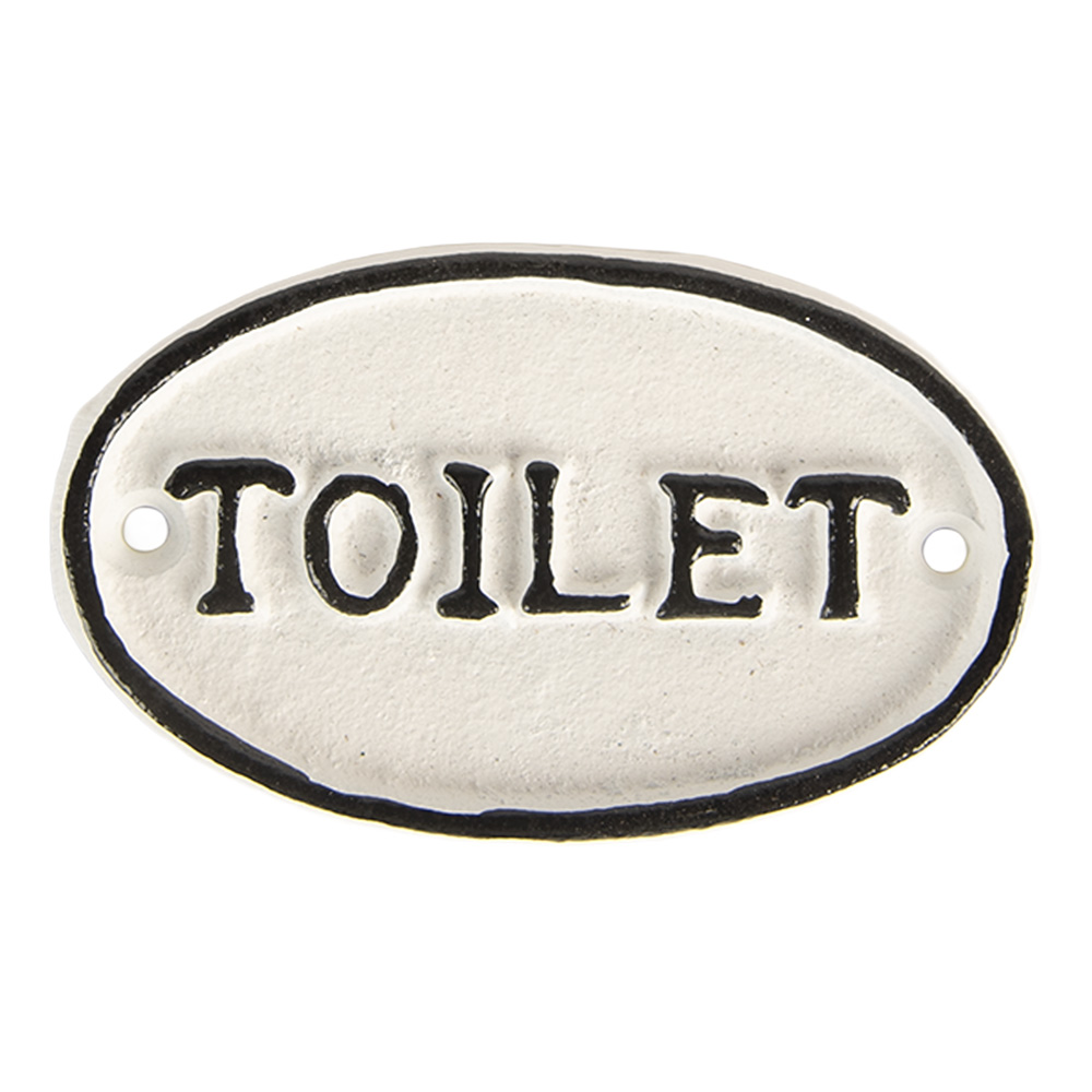 Tekstbord Toilet 10x1x6 cm