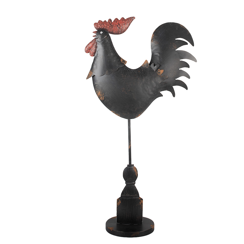 [6Y5845] Decoratie haan 33x12x64 cm