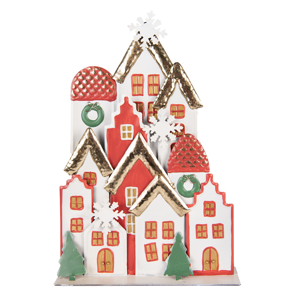 [6Y5863] Decoratie van huisjes 30x8x46 cm