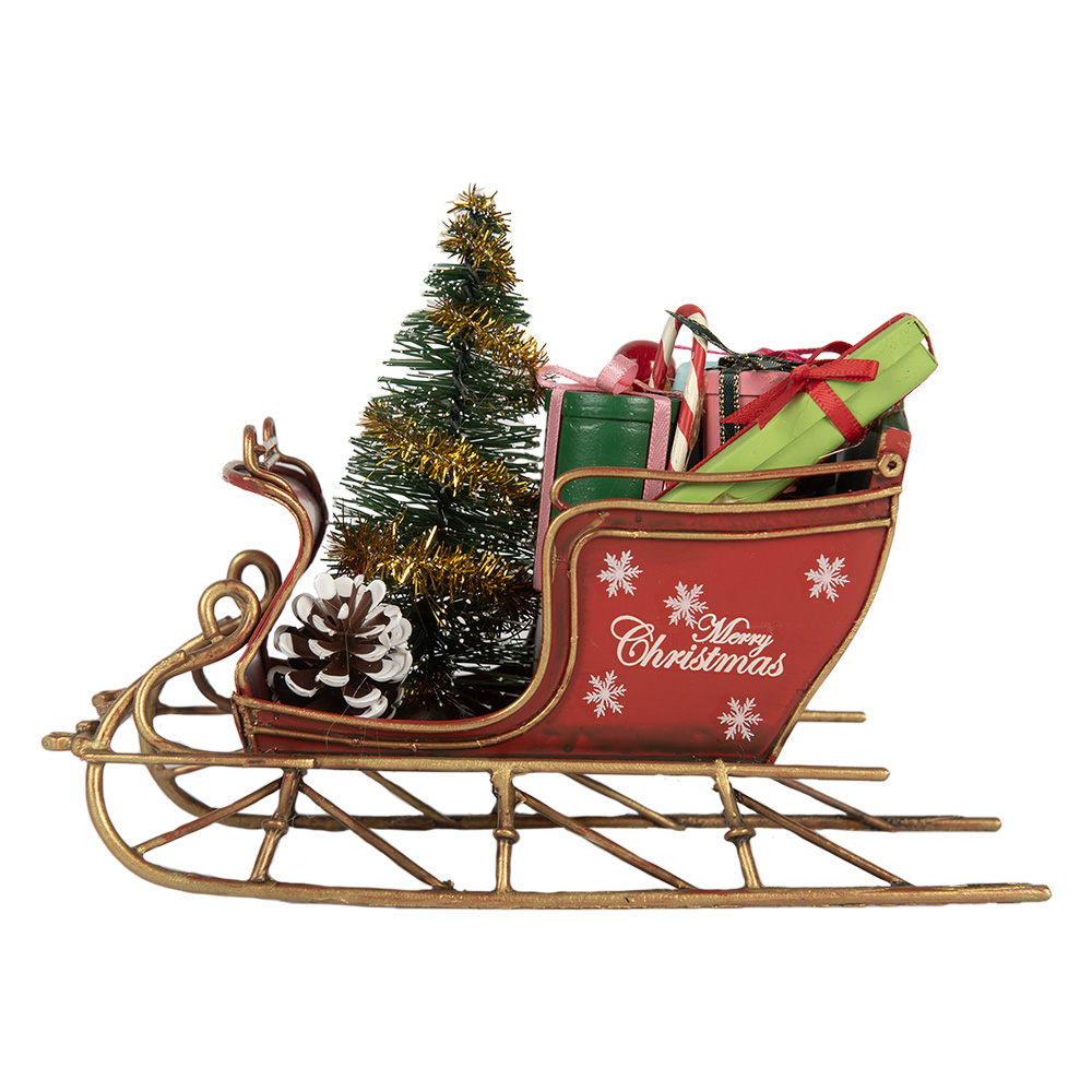 Decoratie slee 17x8x12 cm