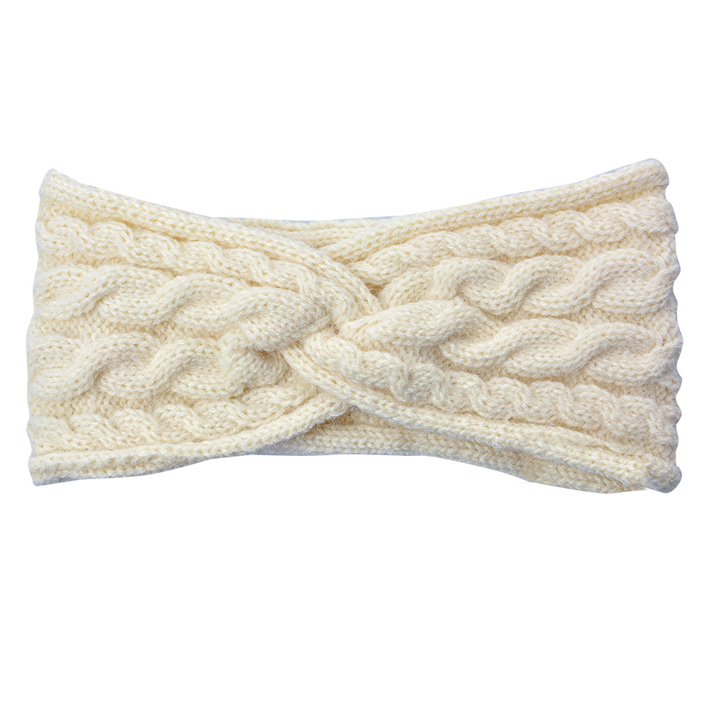 Hoofdband 10x22 cm beige