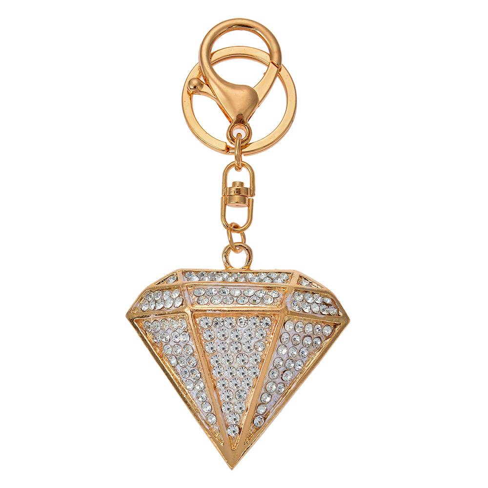 [JZKC0181] Sleutelhanger 5x2x6 cm goudkleurig