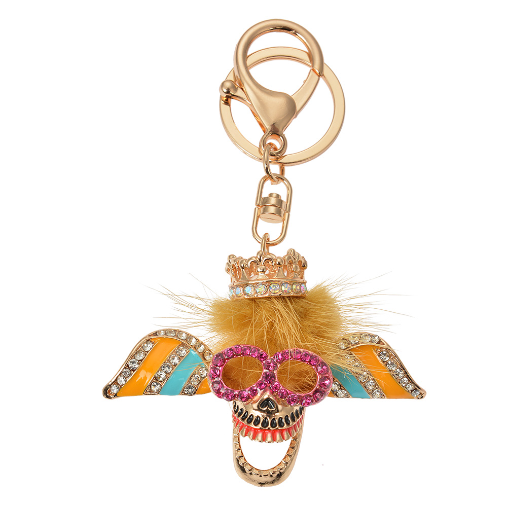 [JZKC0184] Sleutelhanger 5x2x7 cm goudkleurig