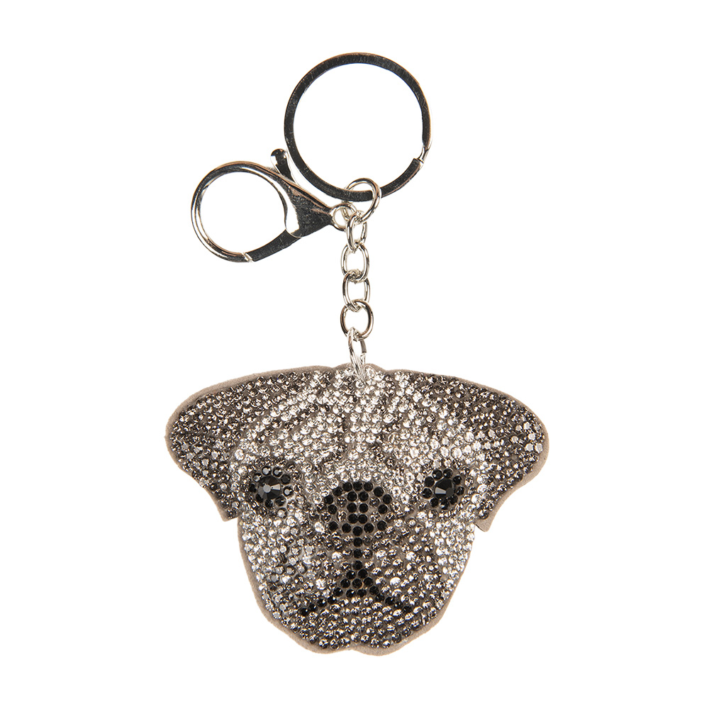 Sleutelhanger zilverkleurig 7x2x12 cm