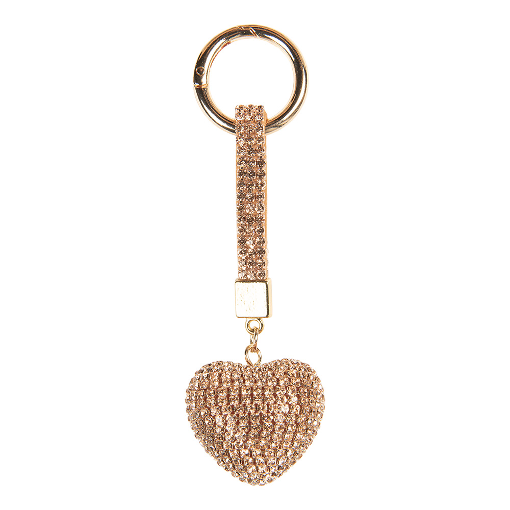 Sleutelhanger goudkleurig 4x3x13 cm