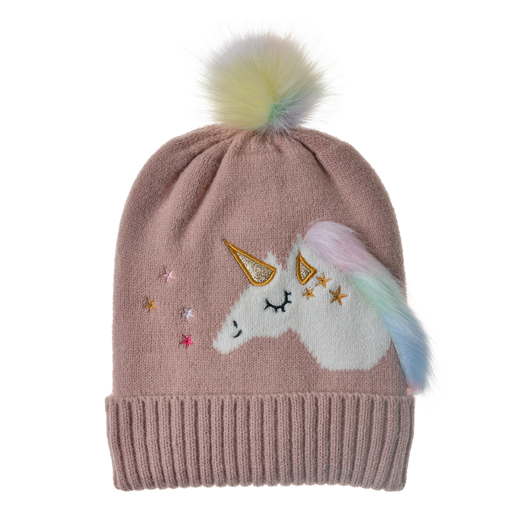 Kindermuts 20x21 cm roze
