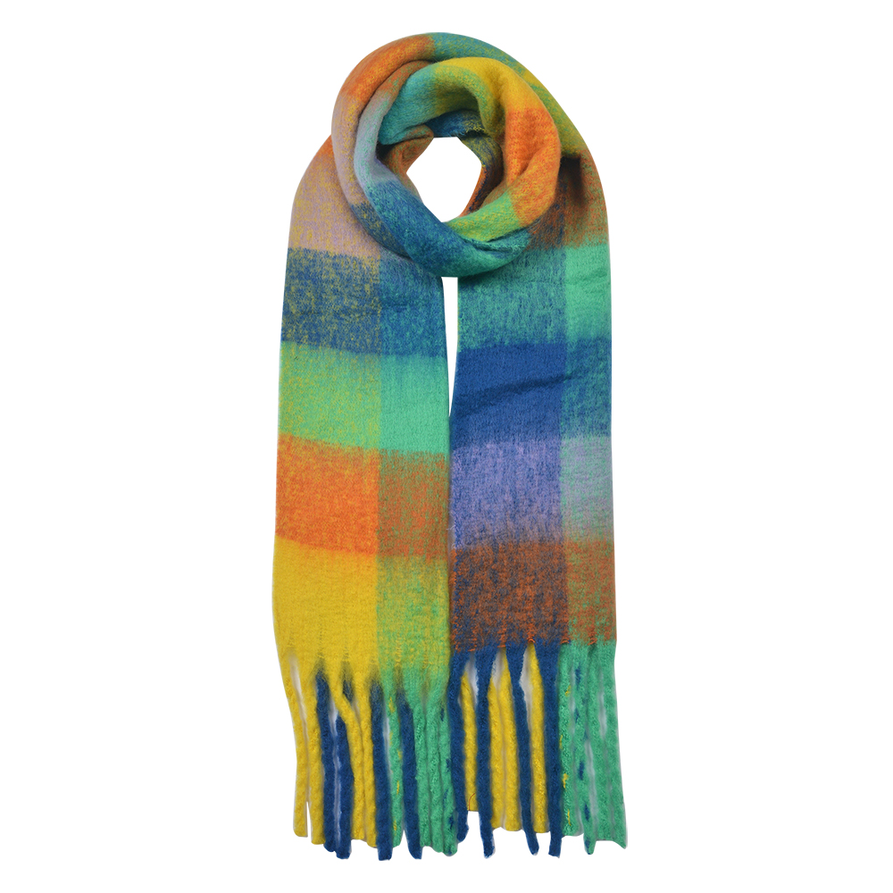 Sjaal 35x210 cm blauw