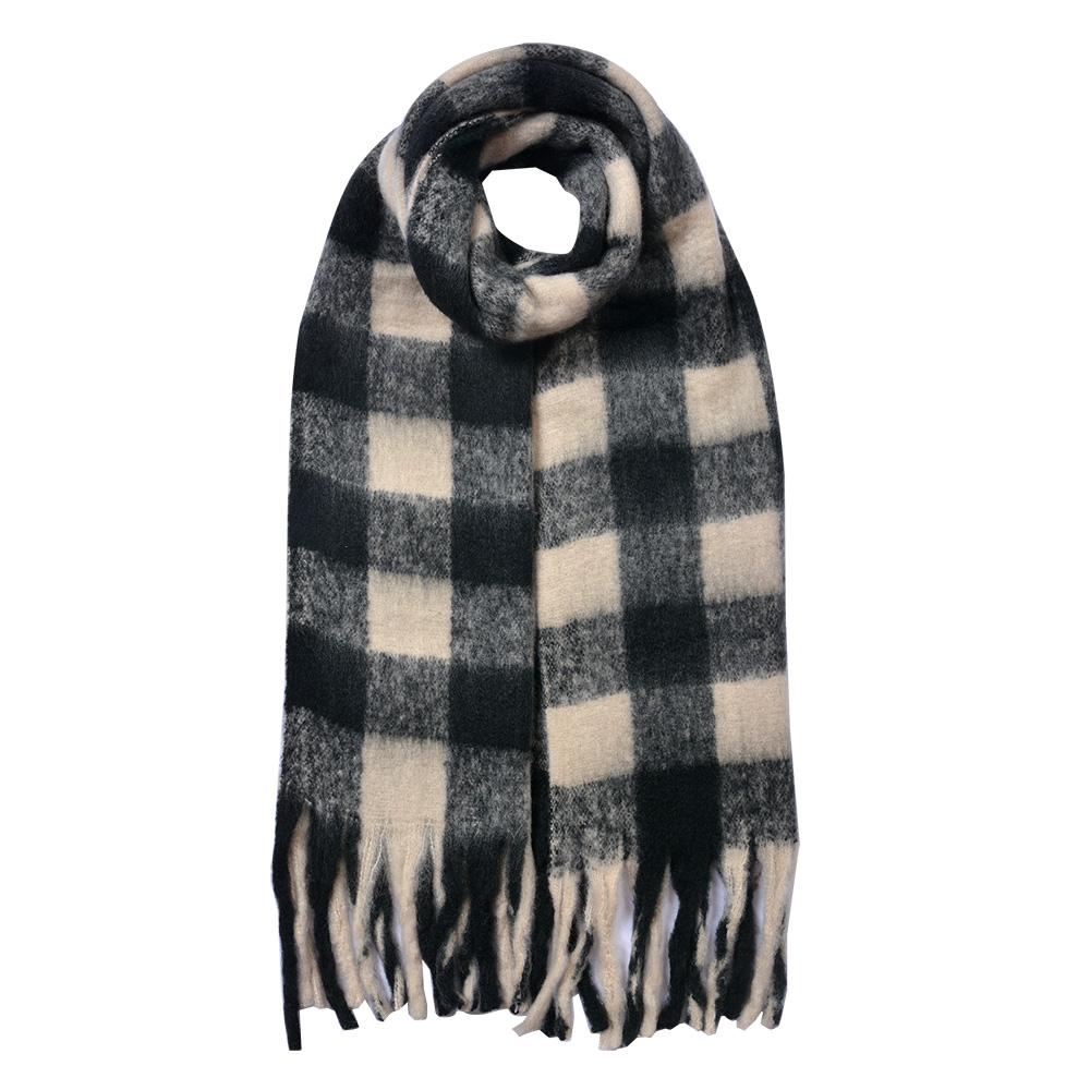 [JZSC0819Z] Sjaal 39x200 cm zwart