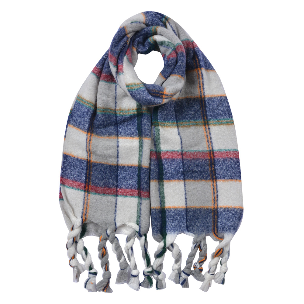 [JZSC0824BL] Sjaal 50x200 cm blauw