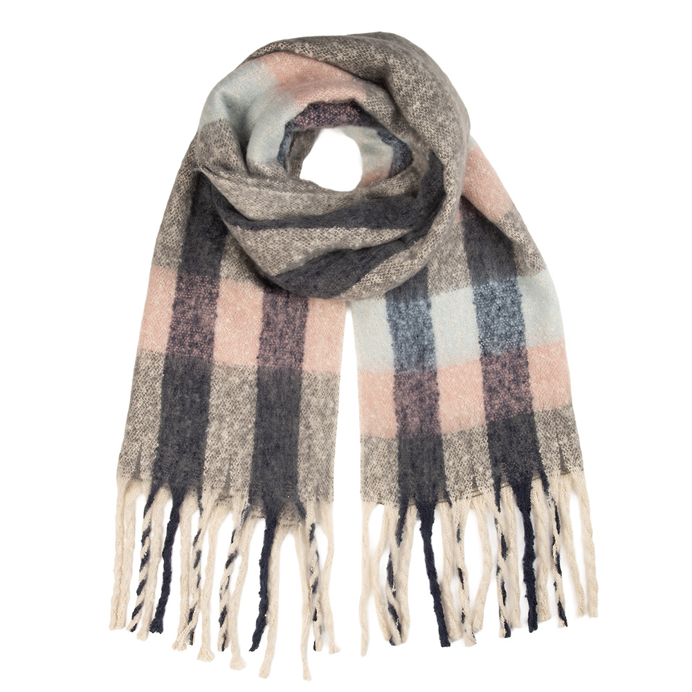 [JZSC0838BL] Sjaal 50x210 cm blauw