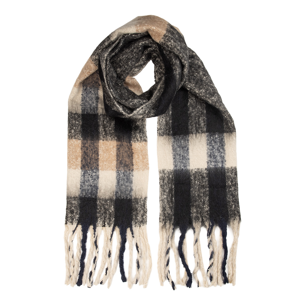 [JZSC0838Z] Sjaal 50x210 cm zwart