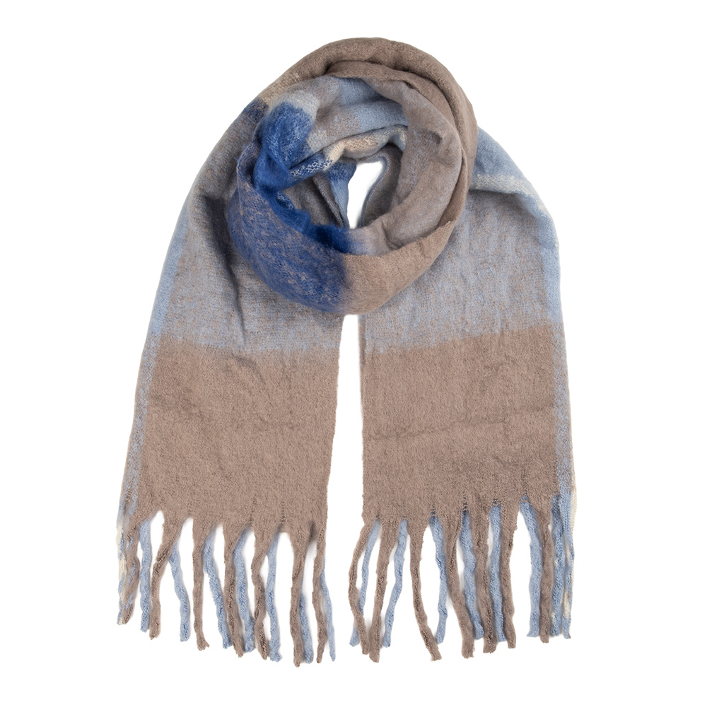 [JZSC0842] Sjaal 50x210 cm blauw