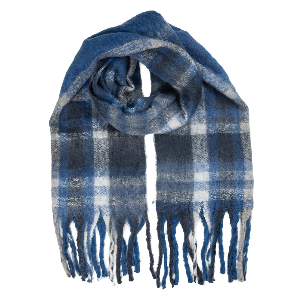 [JZSC0843] Sjaal 50x210 cm blauw