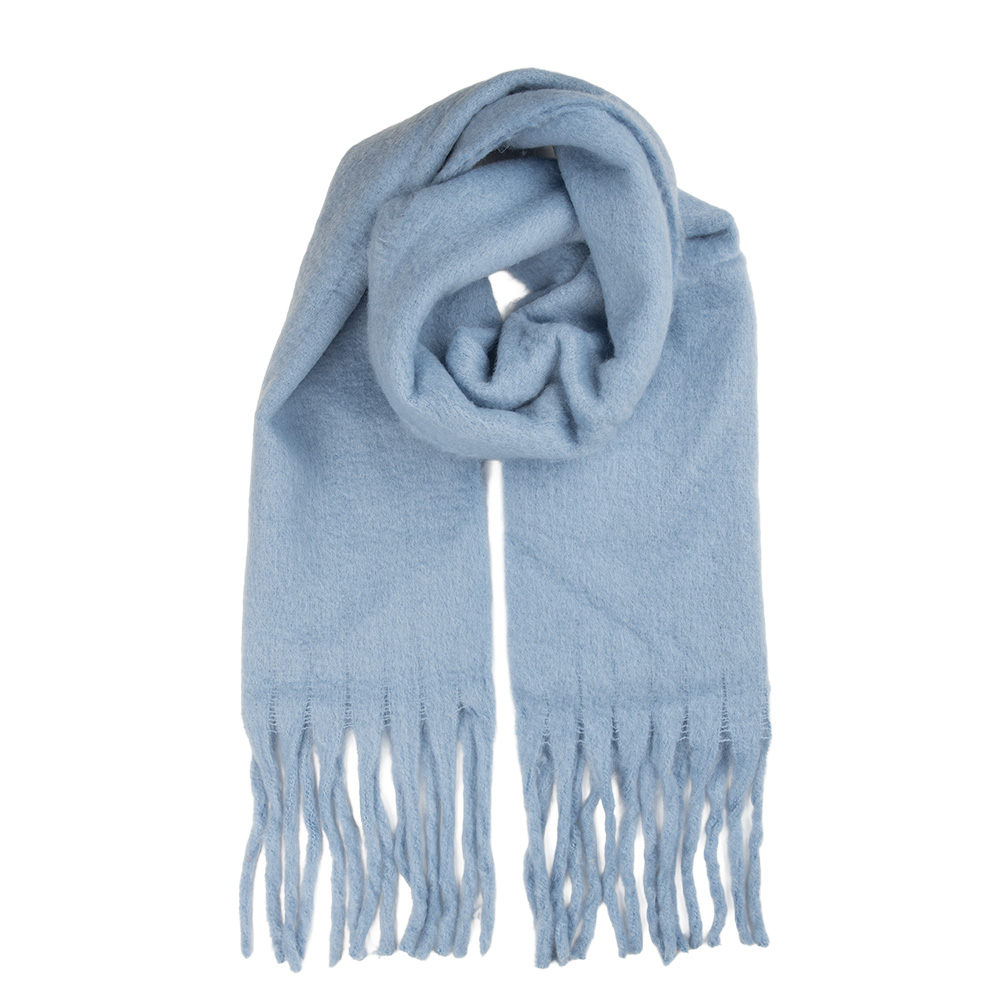 [JZSC0855BL] Sjaal 40x190 cm blauw