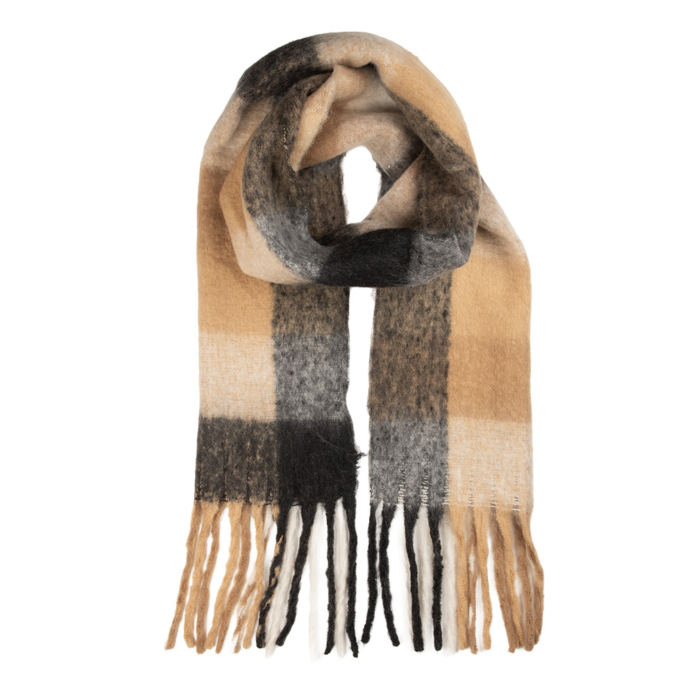 [JZSC0856Z] Sjaal 38x200 cm zwart